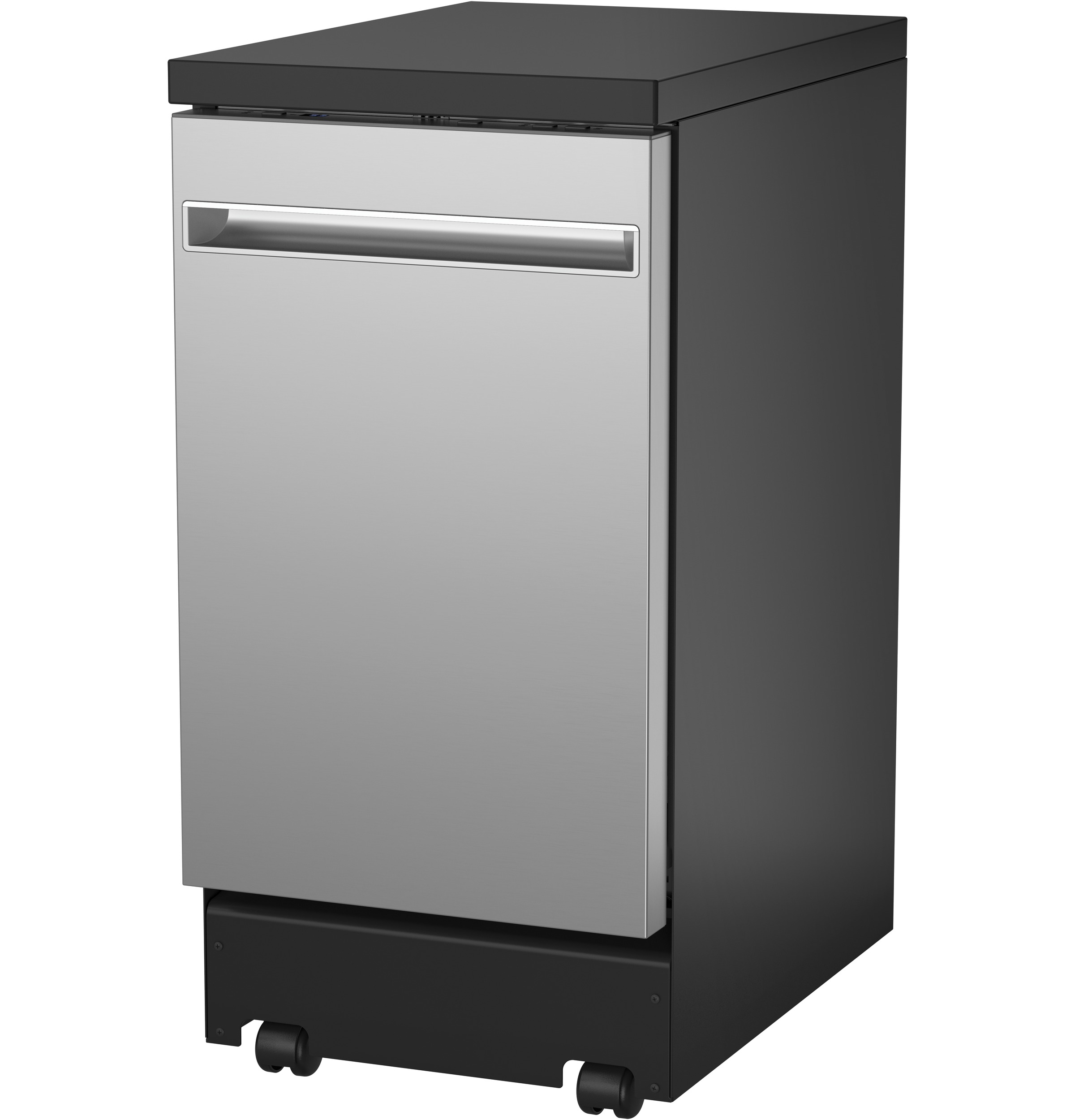 Model: GPT145SSLSS-SD | GE GE® 18" Stainless Steel Interior Portable Dishwasher with Sanitize Cycle