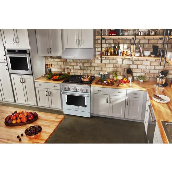 Model: KFDC500JMB | KitchenAid KitchenAid® 30'' Smart Commercial-Style Dual Fuel Range with 4 Burners