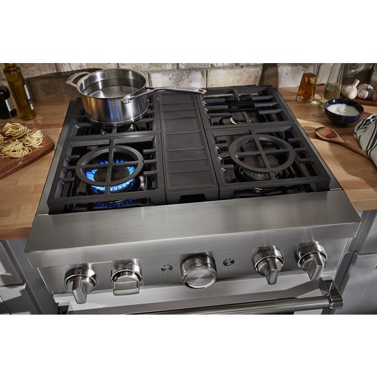 Model: KFDC500JMH | KitchenAid KitchenAid® 30'' Smart Commercial-Style Dual Fuel Range with 4 Burners