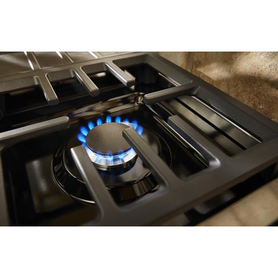 Model: KFDC500JSC | KitchenAid KitchenAid® 30'' Smart Commercial-Style Dual Fuel Range with 4 Burners