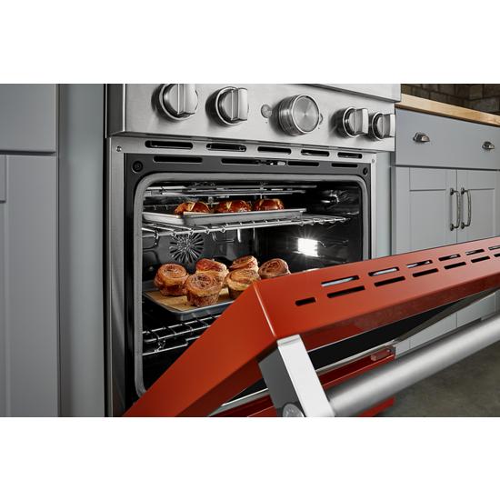 Model: KFDC500JSC | KitchenAid KitchenAid® 30'' Smart Commercial-Style Dual Fuel Range with 4 Burners