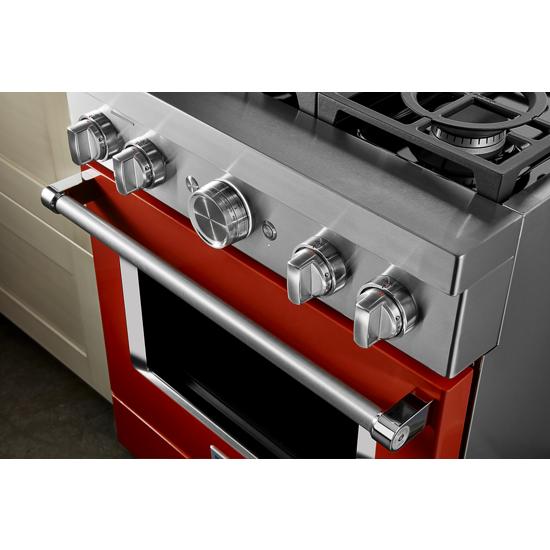 Model: KFDC500JSC | KitchenAid KitchenAid® 30'' Smart Commercial-Style Dual Fuel Range with 4 Burners
