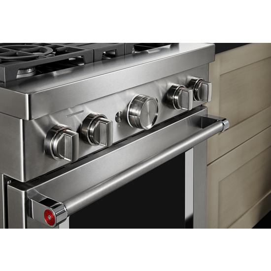 Model: KFDC500JSS | KitchenAid KitchenAid® 30'' Smart Commercial-Style Dual Fuel Range with 4 Burners