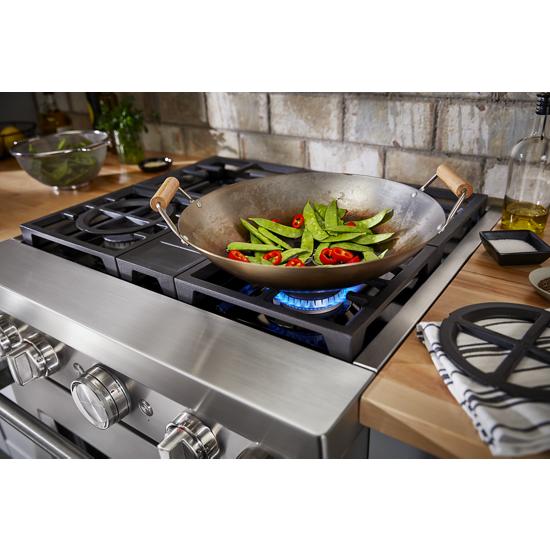 Model: KFDC500JSS | KitchenAid KitchenAid® 30'' Smart Commercial-Style Dual Fuel Range with 4 Burners