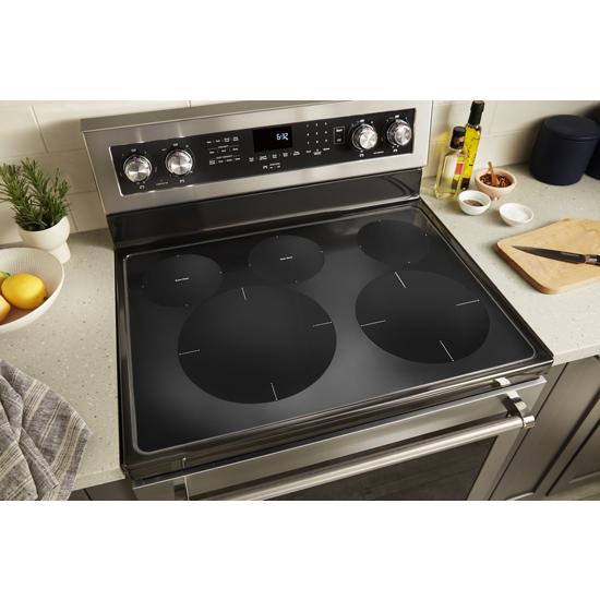 Model: KFEG504KPS | KitchenAid 30-Inch 5 Element Electric Convection Range with PrintShield™ Finish