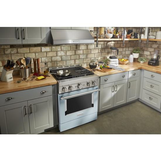 Model: KFGC500JMB | KitchenAid KitchenAid® 30'' Smart Commercial-Style Gas Range with 4 Burners