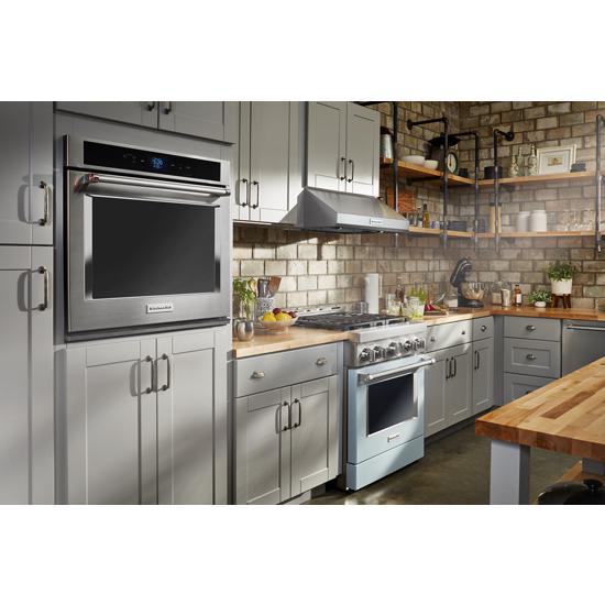 Model: KFGC500JMB | KitchenAid KitchenAid® 30'' Smart Commercial-Style Gas Range with 4 Burners