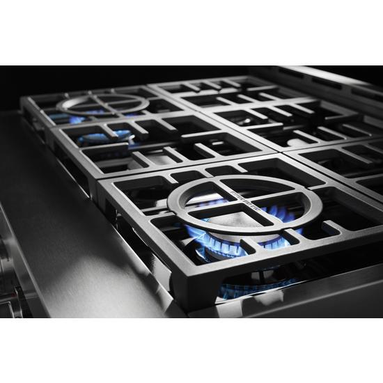 Model: KFGC506JIB | KitchenAid KitchenAid® 36'' Smart Commercial-Style Gas Range with 6 Burners