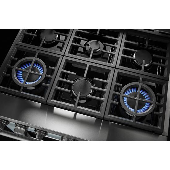 Model: KFGC506JMB | KitchenAid KitchenAid® 36'' Smart Commercial-Style Gas Range with 6 Burners