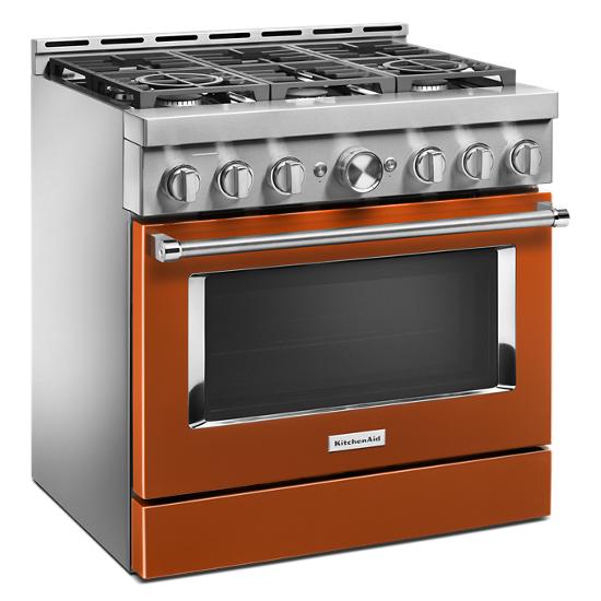 Model: KFGC506JSC | KitchenAid KitchenAid® 36'' Smart Commercial-Style Gas Range with 6 Burners