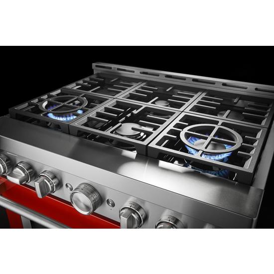 Model: KFGC506JSC | KitchenAid KitchenAid® 36'' Smart Commercial-Style Gas Range with 6 Burners