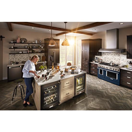 Model: KFGC558JIB | KitchenAid KitchenAid® 48'' Smart Commercial-Style Gas Range with Griddle