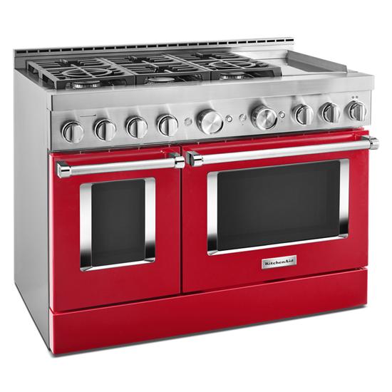 Model: KFGC558JPA | KitchenAid KitchenAid® 48'' Smart Commercial-Style Gas Range with Griddle