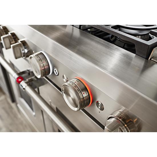 Model: KFGC558JSS | KitchenAid KitchenAid® 48'' Smart Commercial-Style Gas Range with Griddle