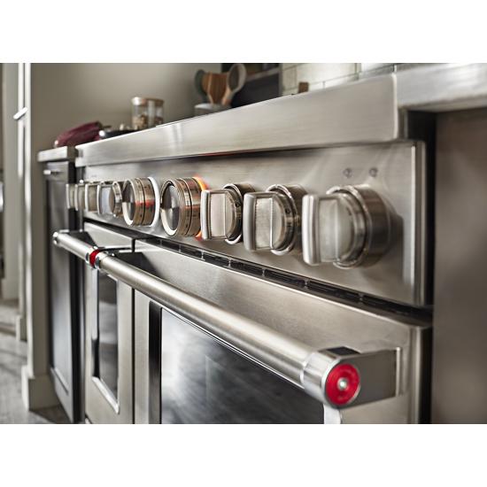 Model: KFGC558JSS | KitchenAid KitchenAid® 48'' Smart Commercial-Style Gas Range with Griddle