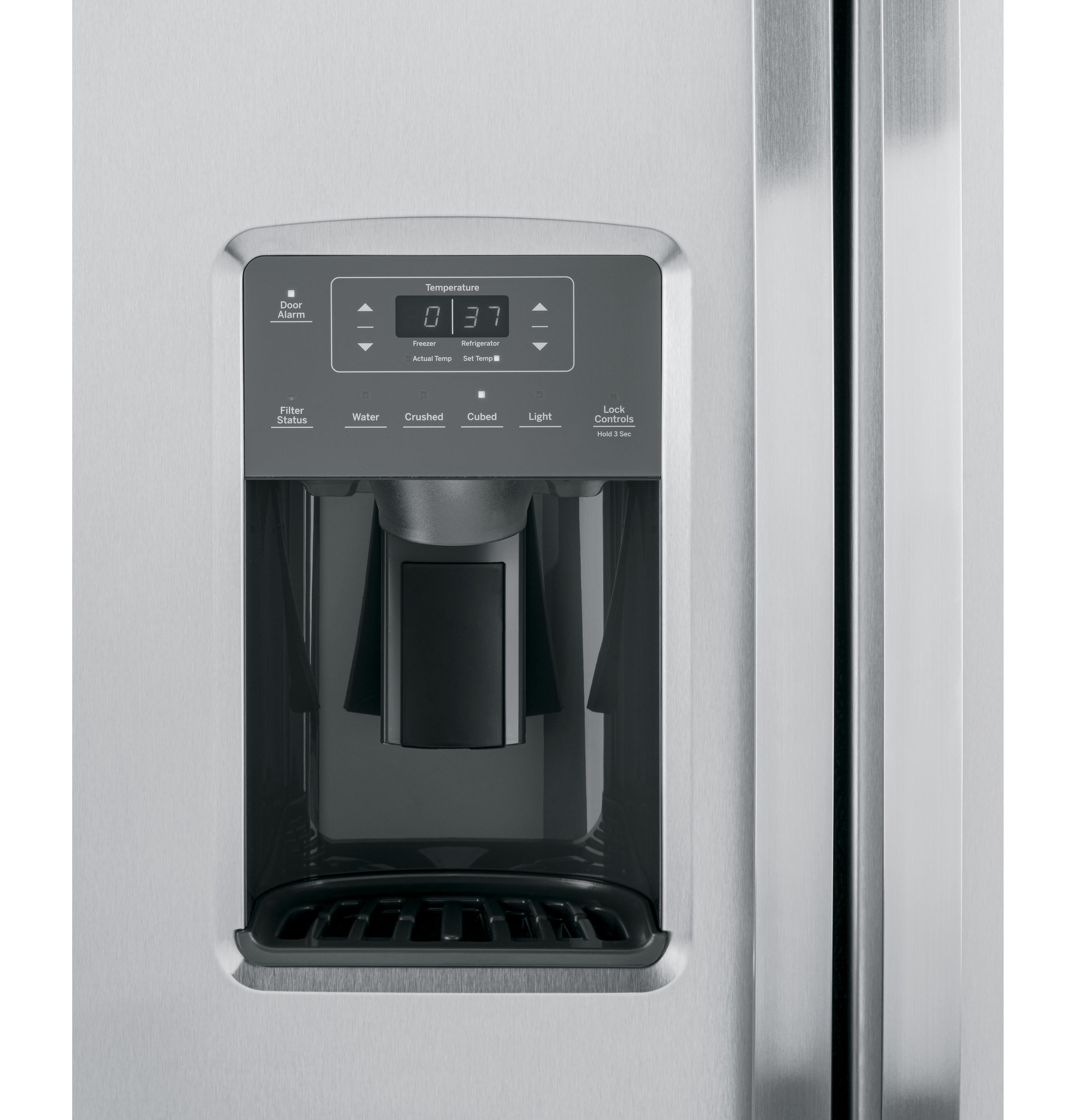 Model: GSS25GYPFS-OB | GE GE® 25.3 Cu. Ft. Side-By-Side Refrigerator
