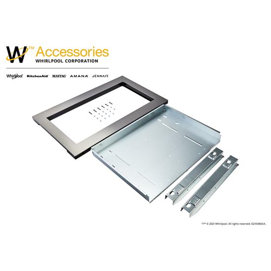 Model: MK2220AZ | Unbranded Countertop Microwave Trim Kit, Anti-Fingerprint Stainless Steel