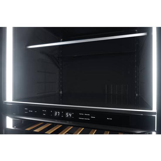Model: JUBFL242HM | Jenn-Air NOIR™ 24" Built-In Undercounter Beverage Center - Left Swing