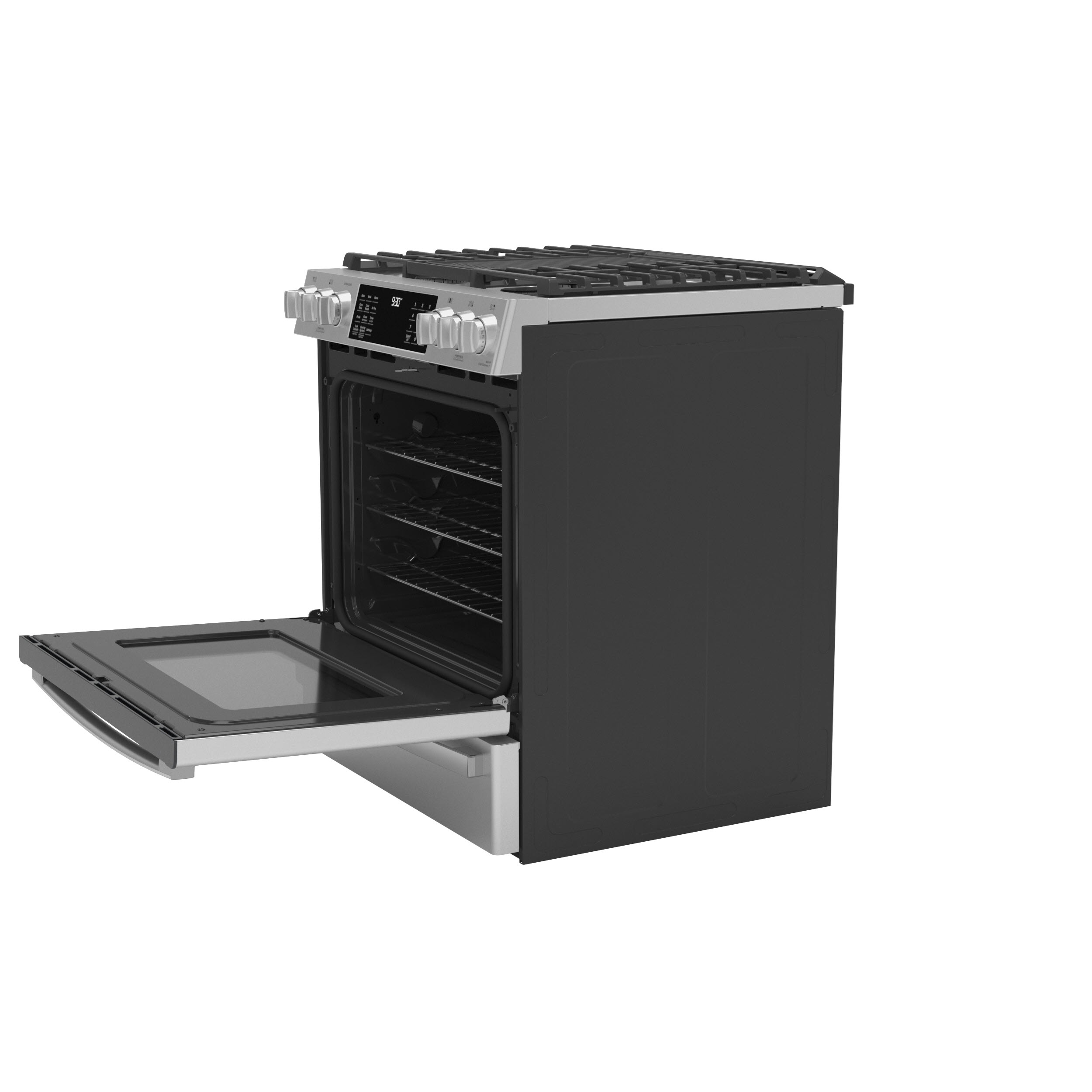 Model: PGS930YPFS | GE Profile GE Profile™ 30" Smart Slide-In Front-Control Gas Fingerprint Resistant Range with No Preheat Air Fry