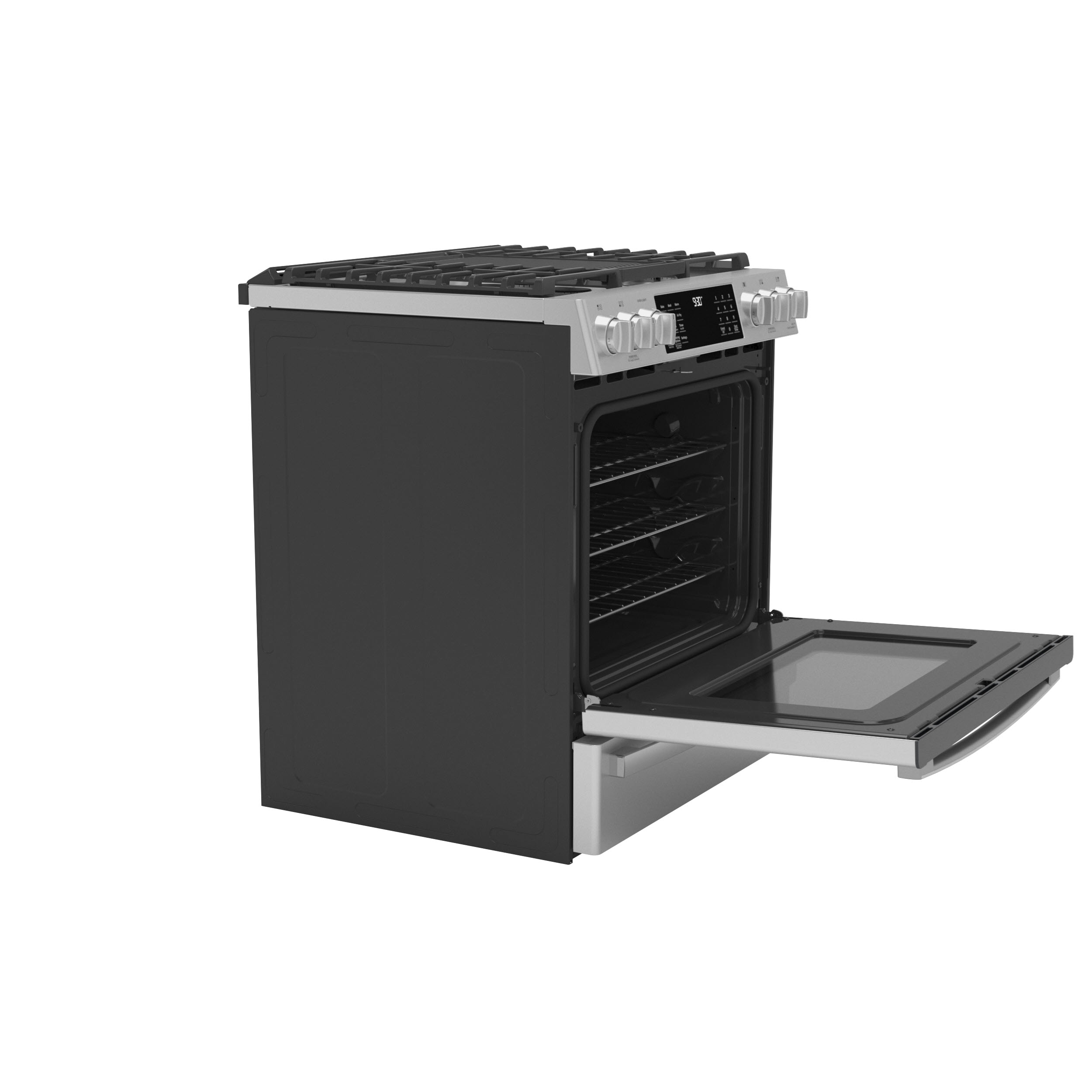 Model: PGS930YPFS | GE Profile GE Profile™ 30" Smart Slide-In Front-Control Gas Fingerprint Resistant Range with No Preheat Air Fry