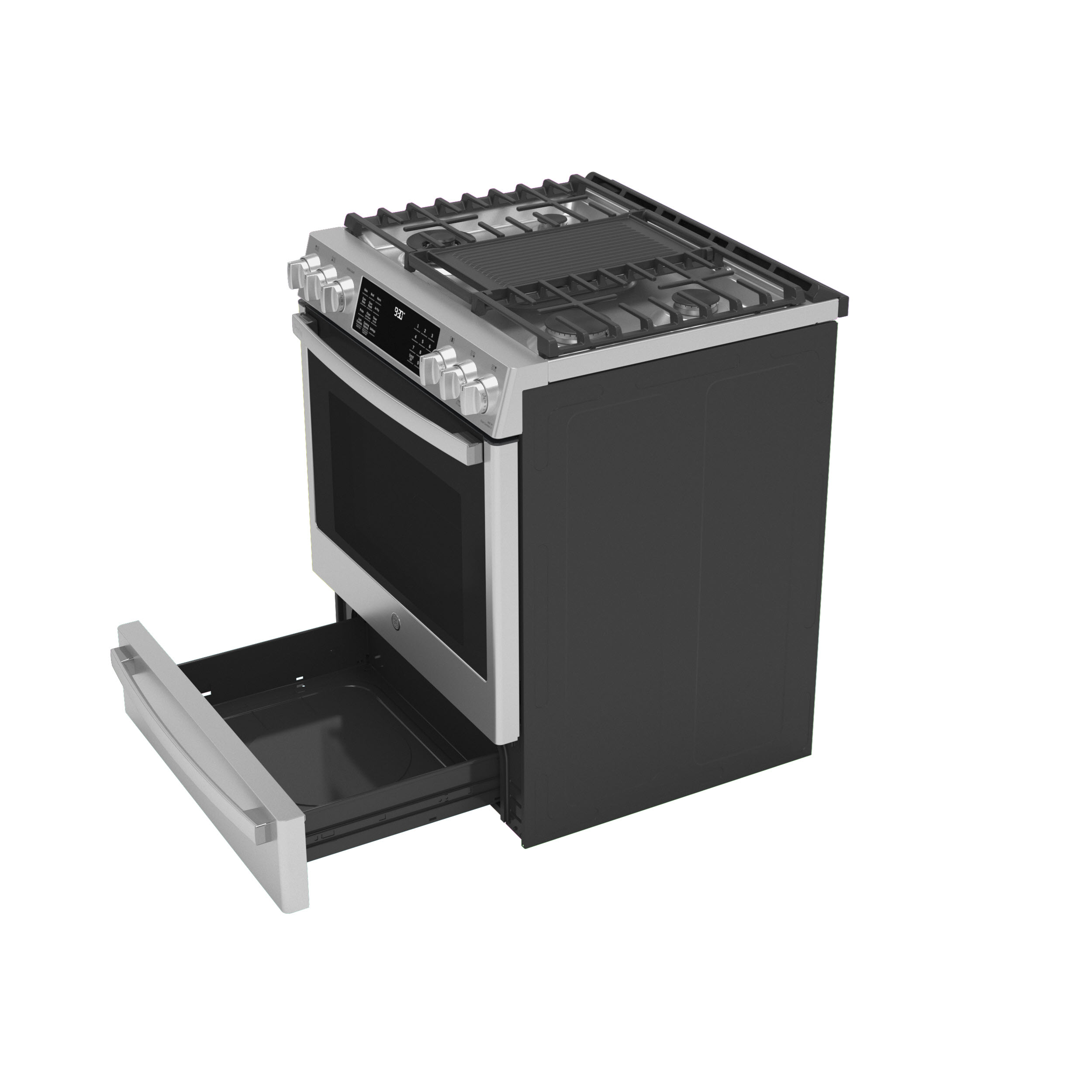 Model: PGS930YPFS | GE Profile GE Profile™ 30" Smart Slide-In Front-Control Gas Fingerprint Resistant Range with No Preheat Air Fry