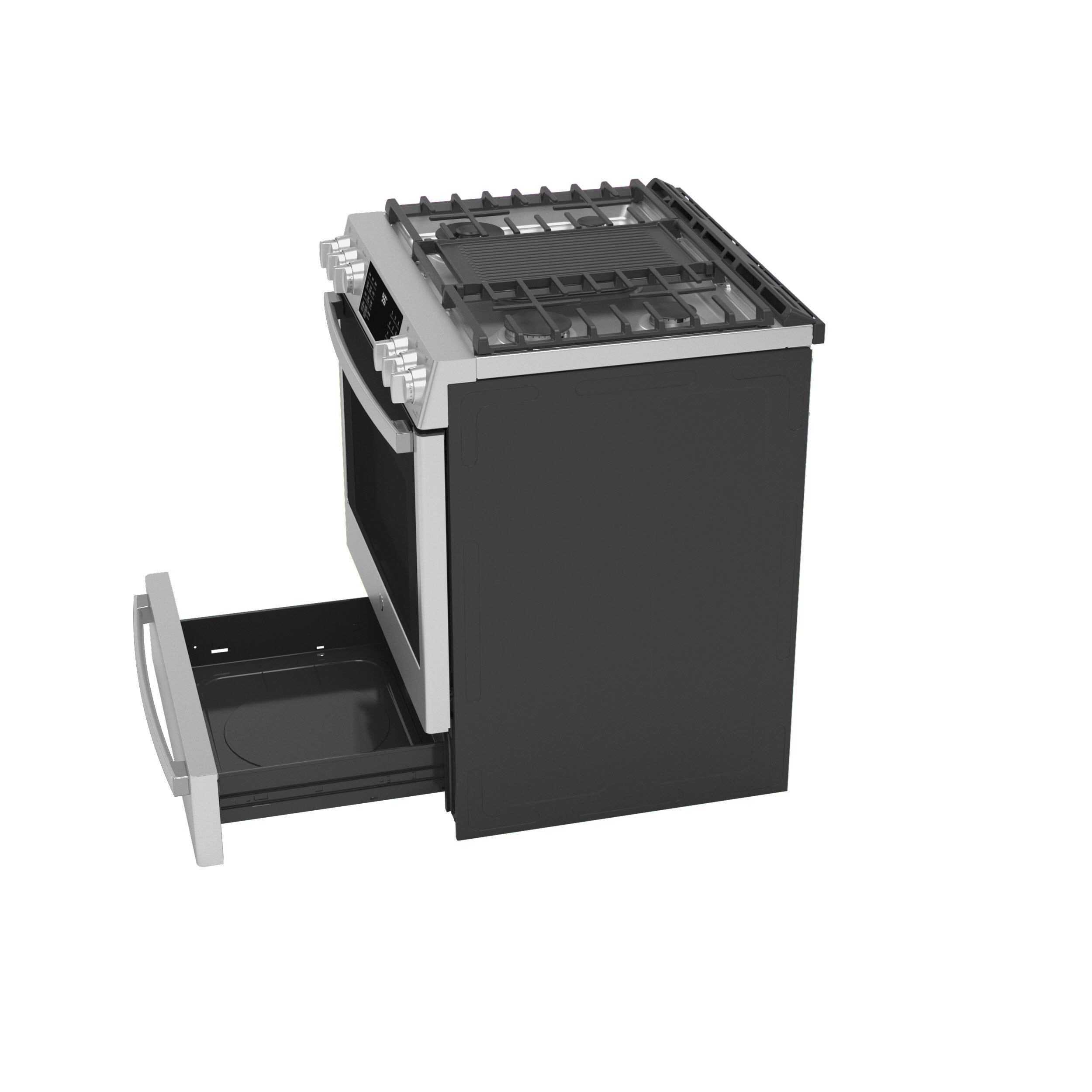 Model: PGS930YPFS | GE Profile GE Profile™ 30" Smart Slide-In Front-Control Gas Fingerprint Resistant Range with No Preheat Air Fry