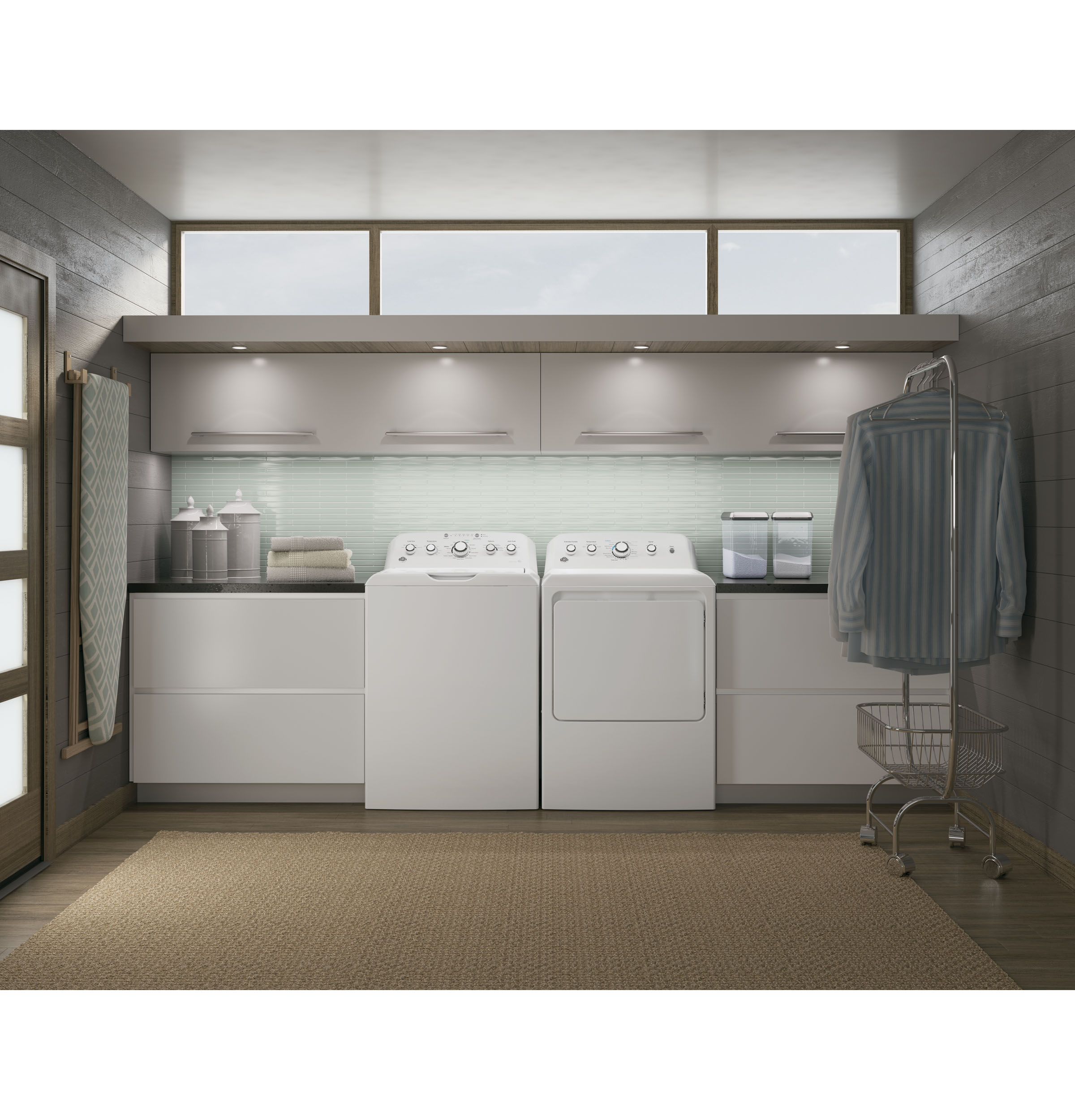 GE GTD42GASJWW GE® 7.2 cu. ft. Capacity aluminized alloy drum Gas