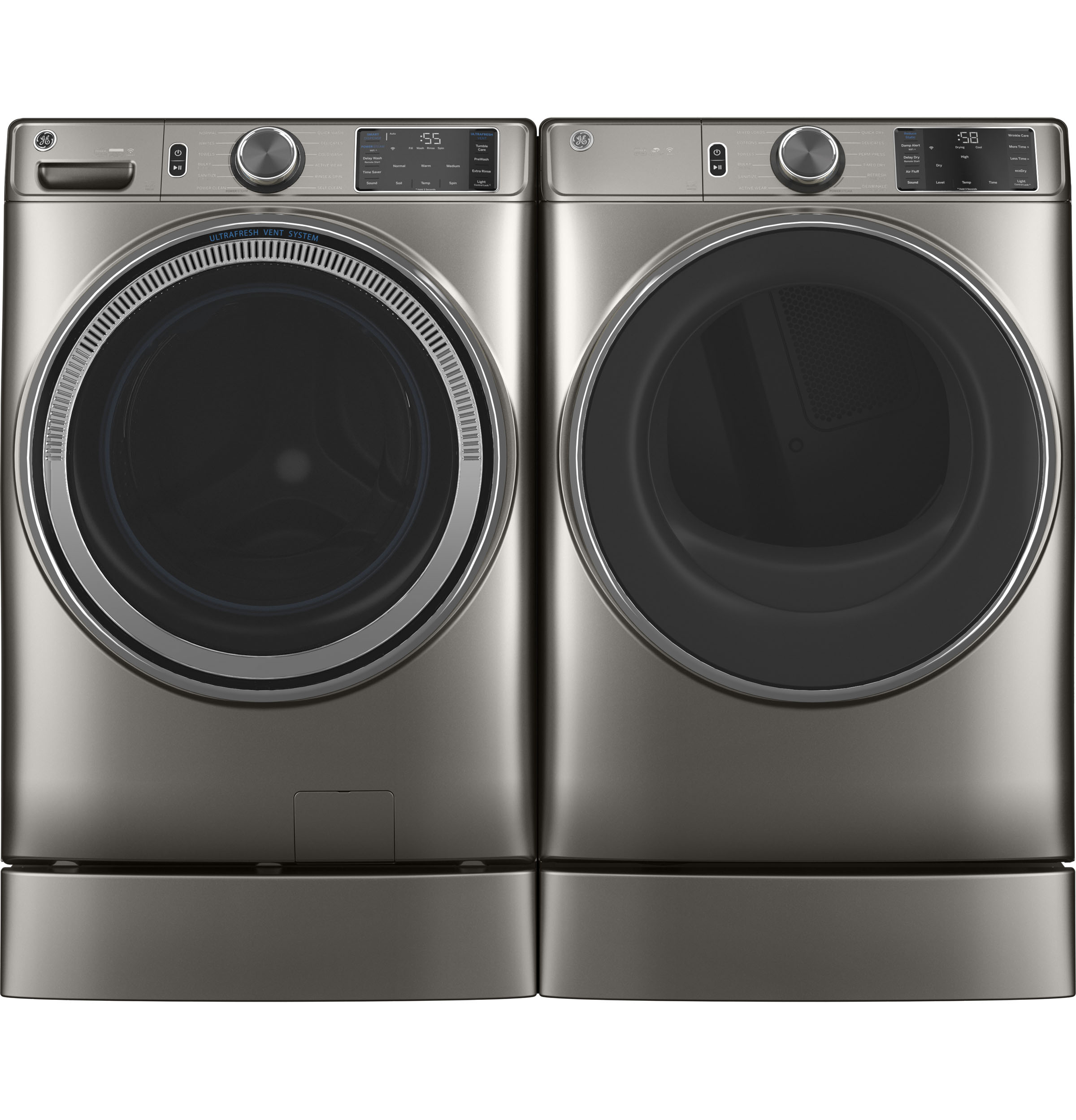 GE GFD65GSPNSN GE® 7.8 cu. ft. Capacity Smart Front Load Gas Dryer