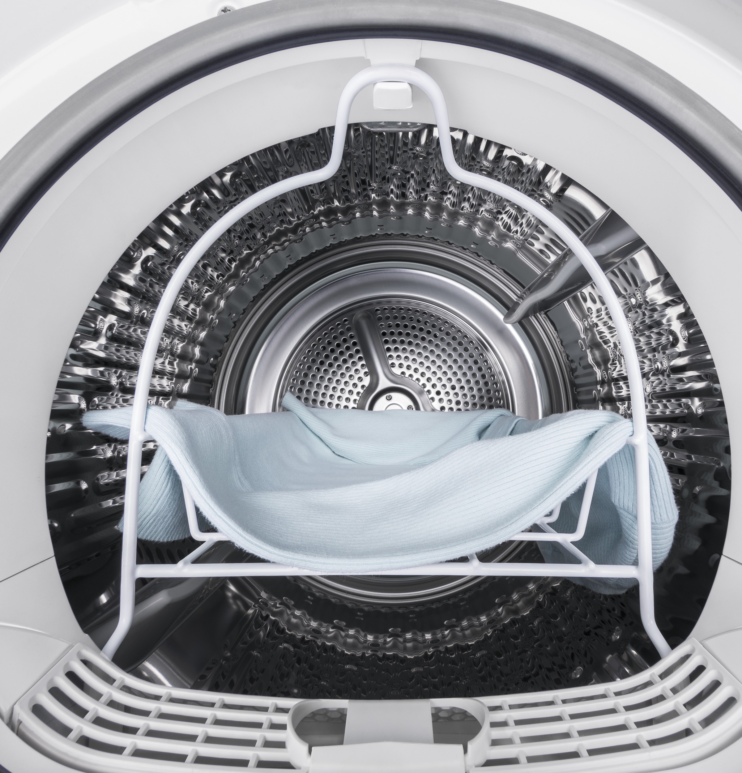 Model: GFD14ESSNWWSD | GE GE®  24" 4.3 Cu.Ft. Front Load Vented Electric Dryer with Stainless Steel Basket