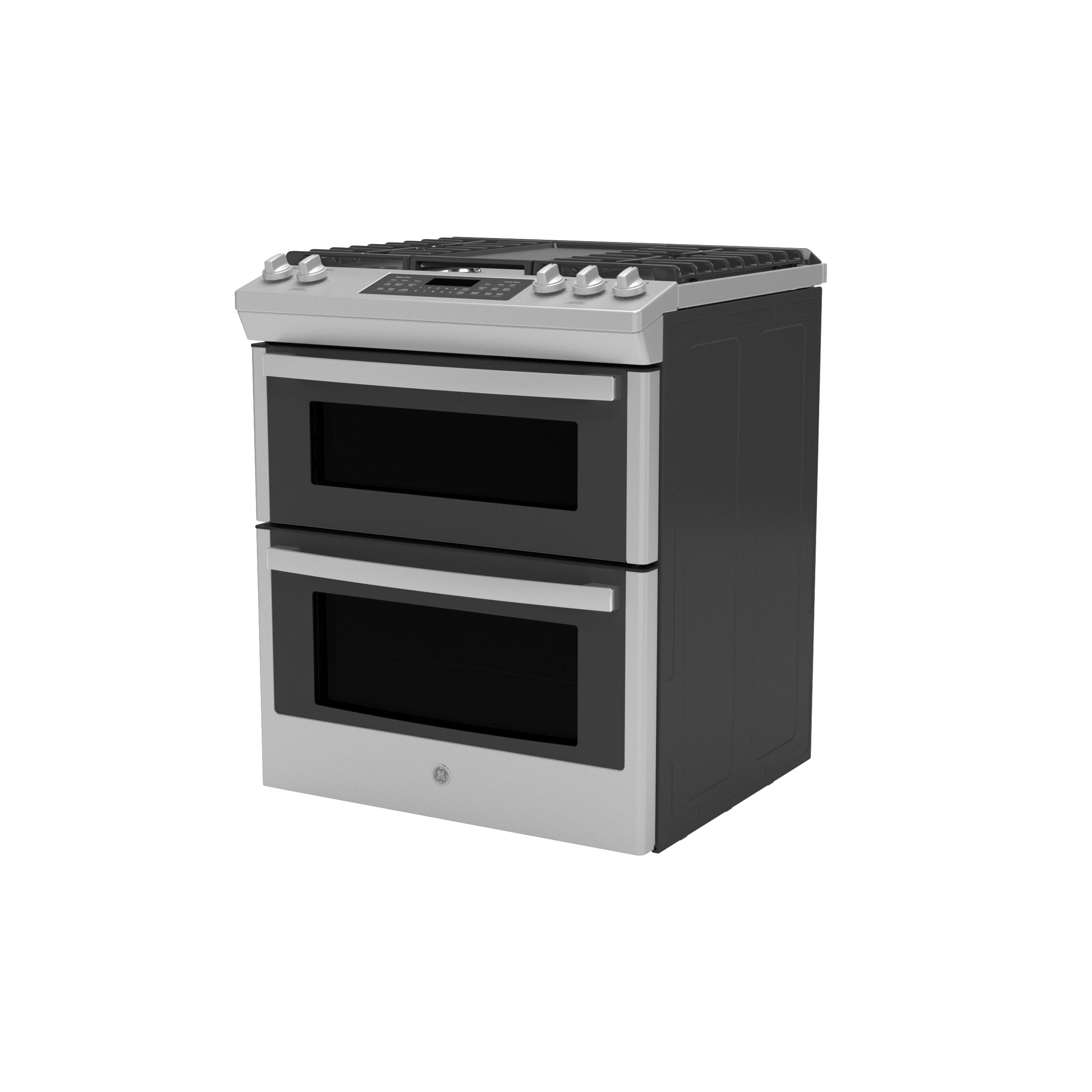 GE 30 SlideIn Double Oven Gas Range With SteamCleaning Oven In