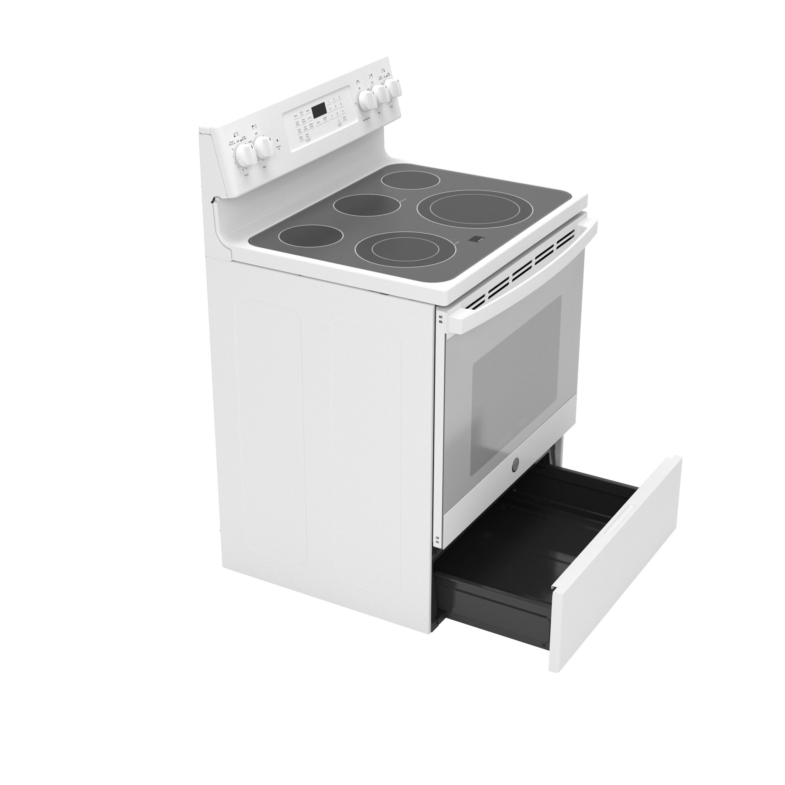 GE JB735DPWW GE 30" FreeStanding Electric Convection Range with No Preheat Air Fry