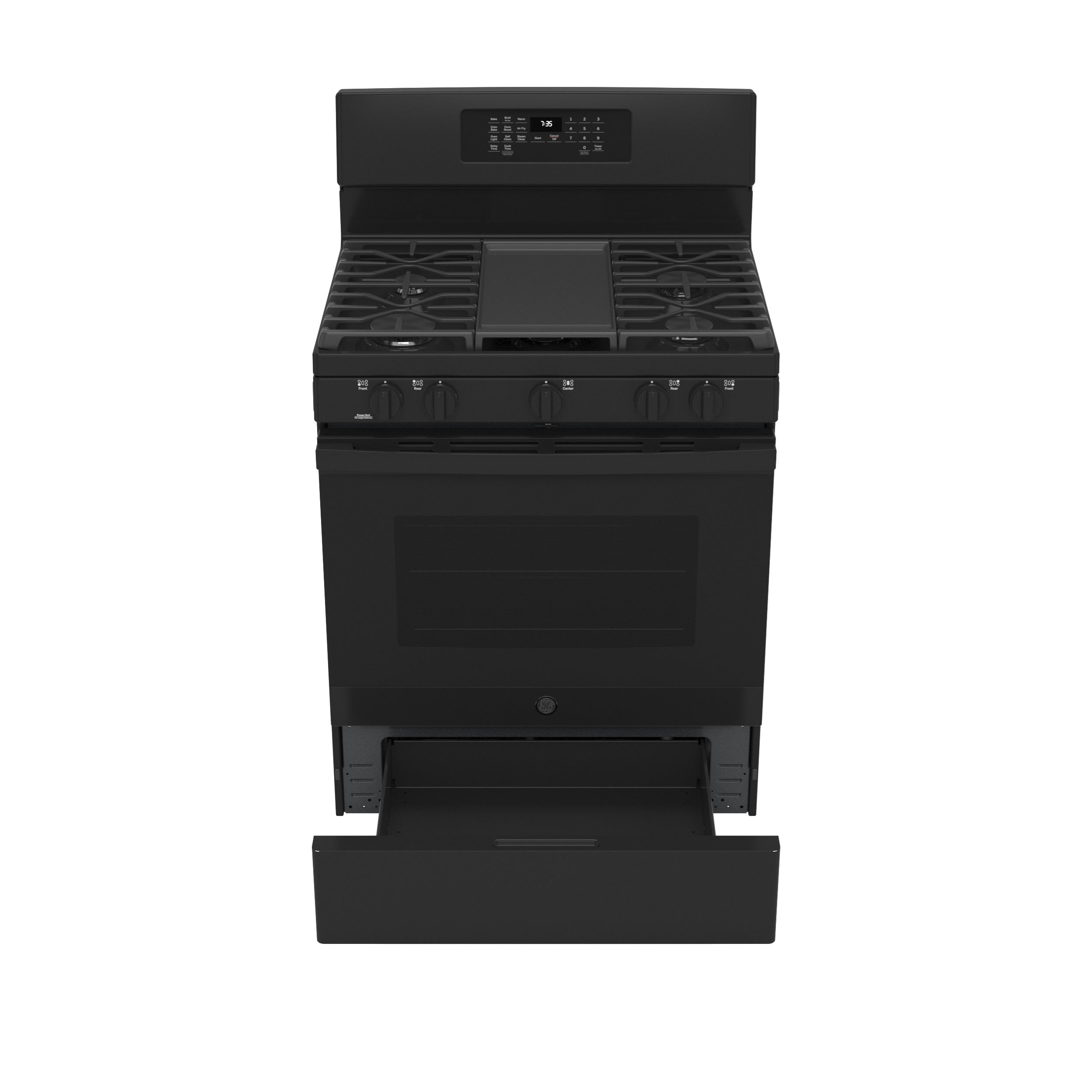 GE JGB735DPBB GE® 30" FreeStanding Gas Convection Range with No