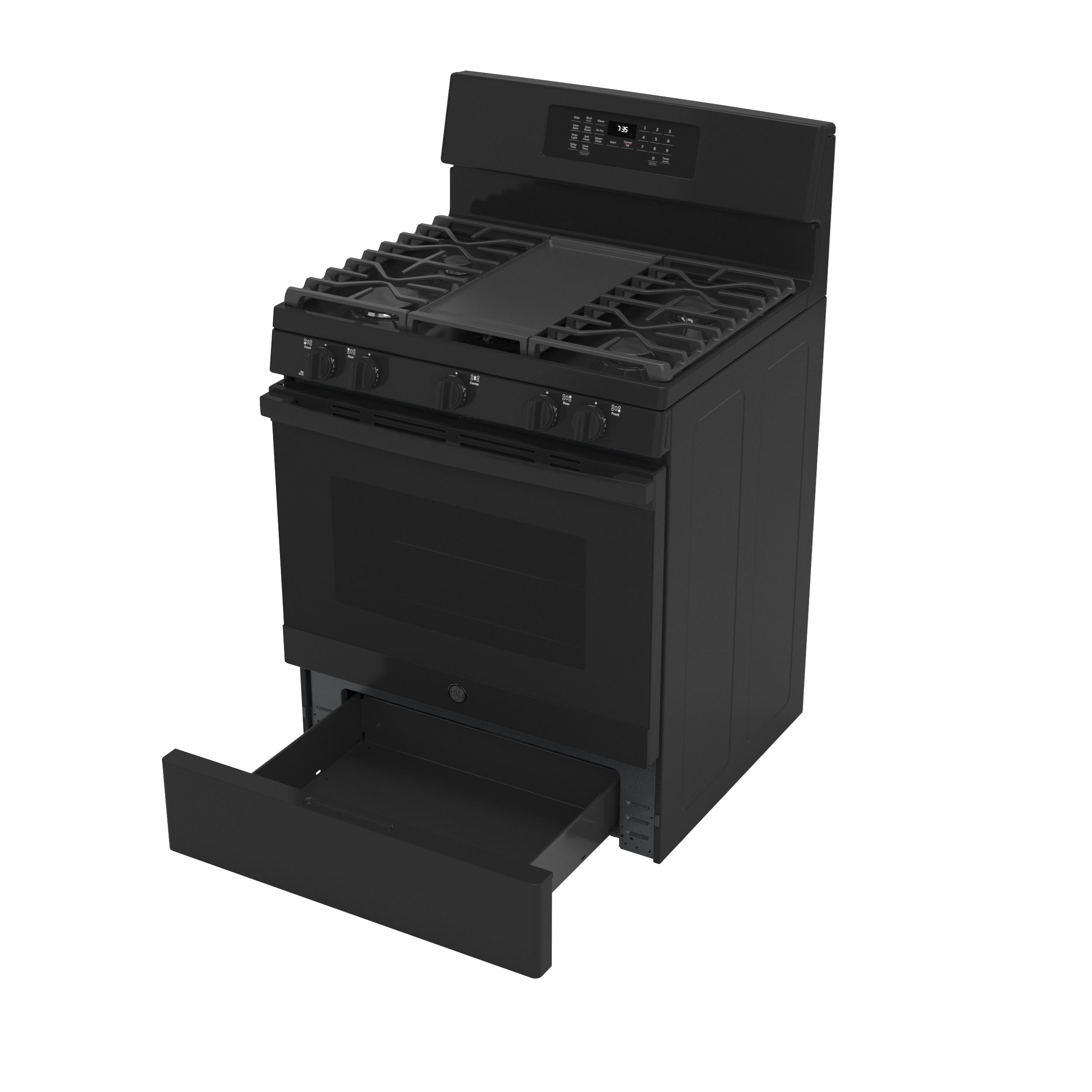 GE JGB735DPBB GE® 30" FreeStanding Gas Convection Range with No