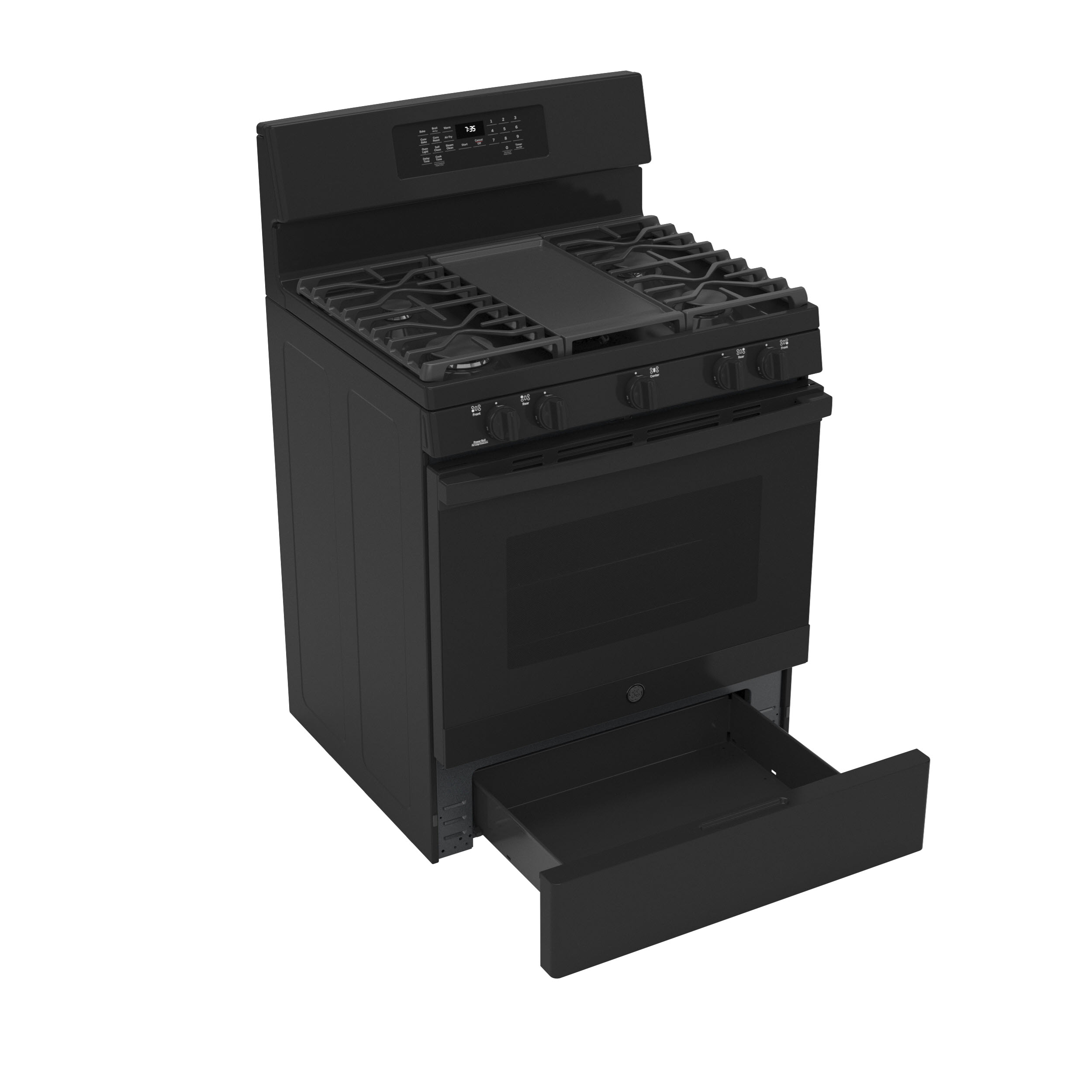 GE JGB735DPBB GE® 30" FreeStanding Gas Convection Range with No