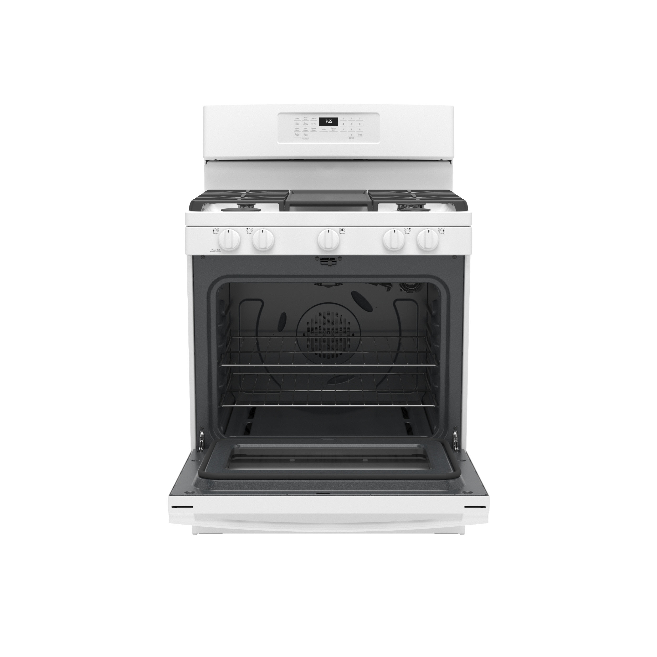 GE JGB735DPWW GE® 30" FreeStanding Gas Convection Range with No