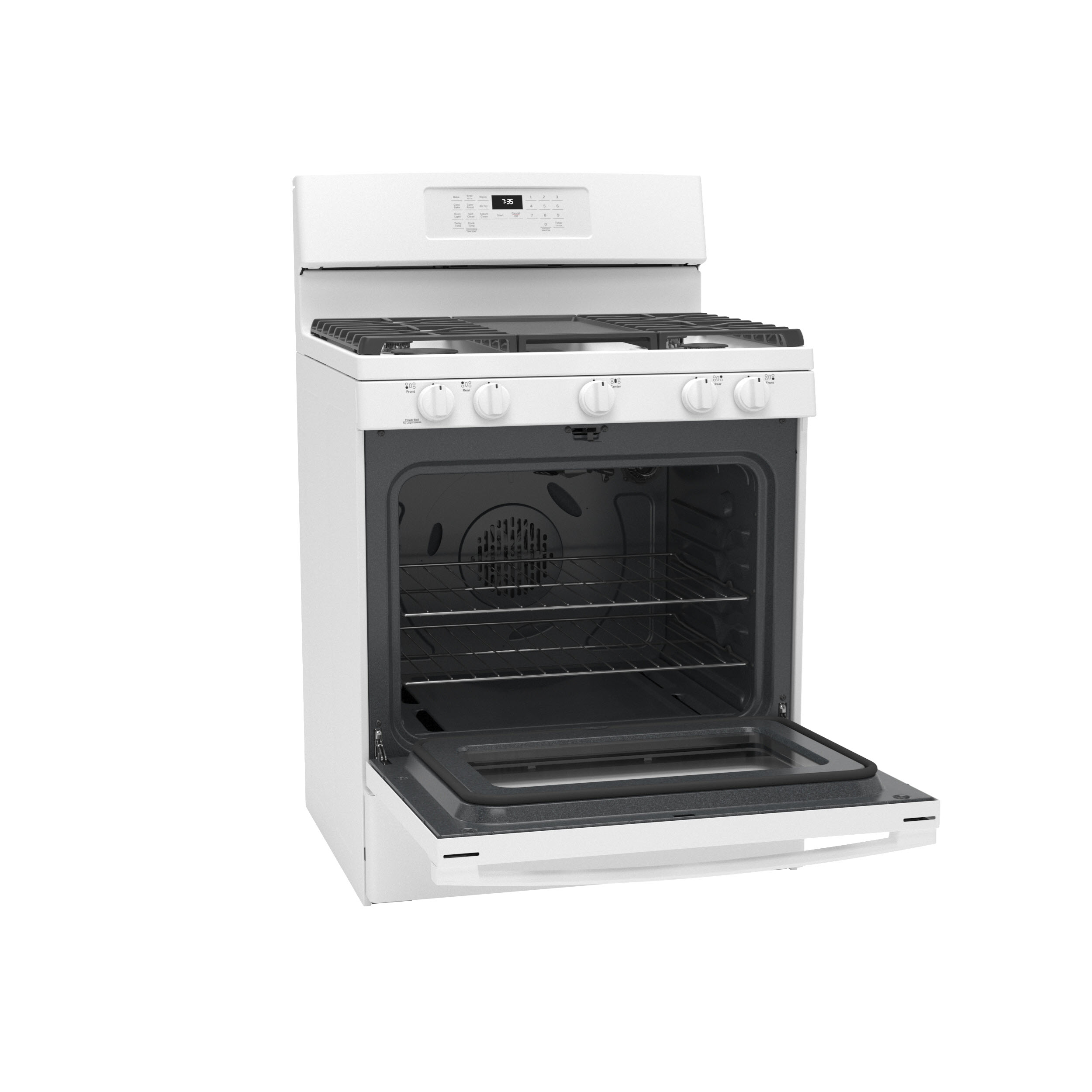 GE JGB735DPWW GE® 30" FreeStanding Gas Convection Range with No