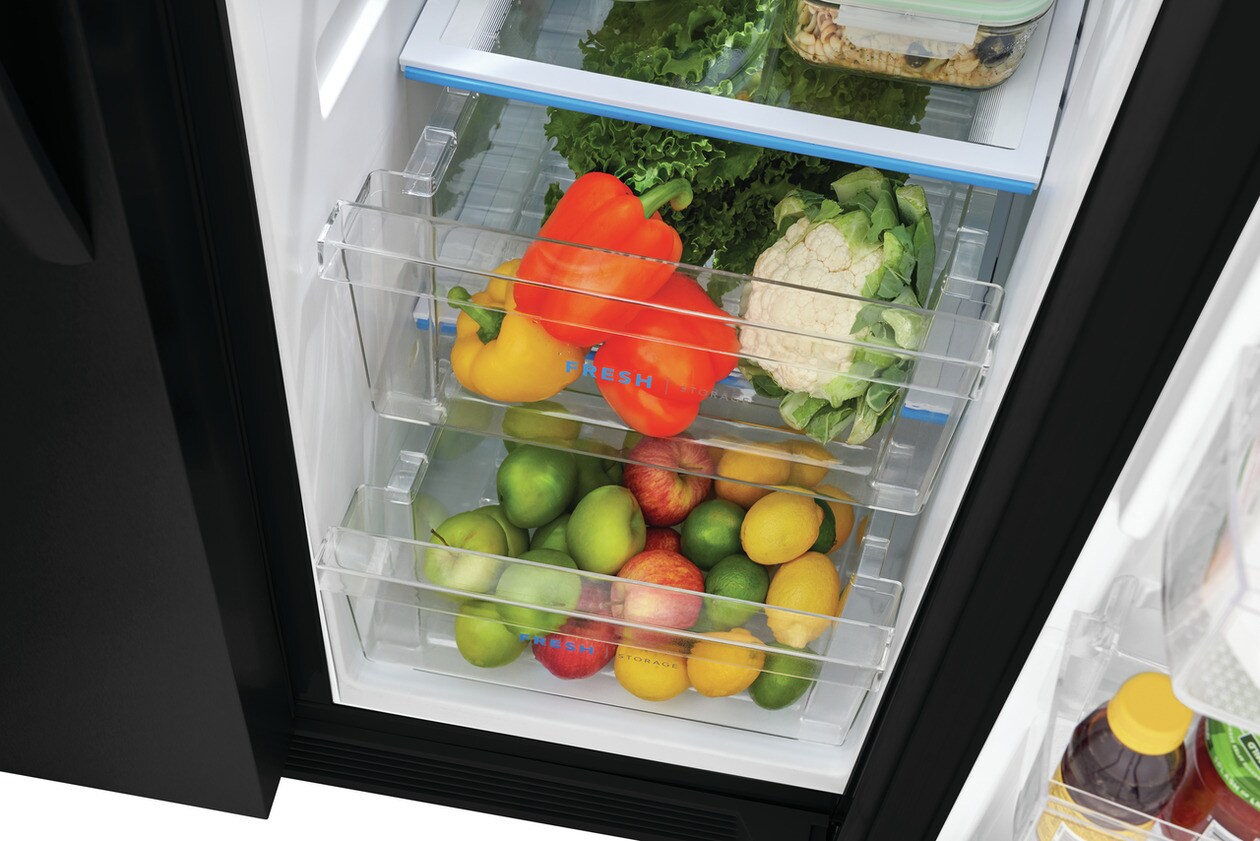 Model: FRSS2323AB | Frigidaire 22 Cu. Ft. 33" Standard Depth Side by Side Refrigerator