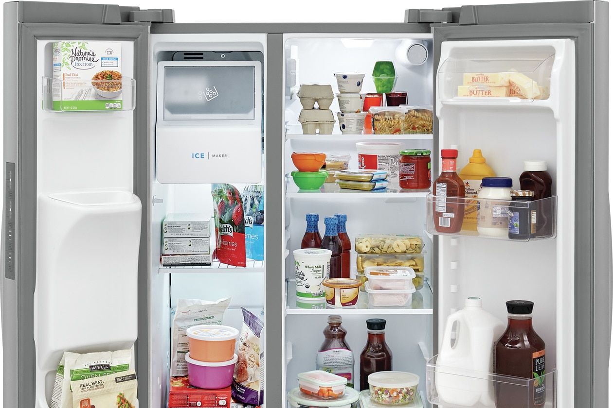 Model: FRSS2323AS | Frigidaire 22 Cu. Ft. 33" Standard Depth Side by Side Refrigerator