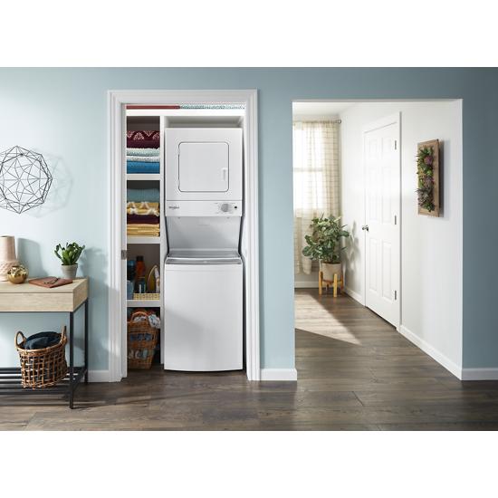 Whirlpool WET4124HW 1.6 cu.ft, 120V/20A Electric Stacked Laundry