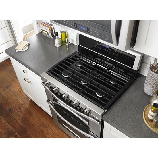 Whirlpool WGG745S0FS 6.0 Cu. Ft. Gas Double Oven Range with EZ2Lift™ Hinged Grates