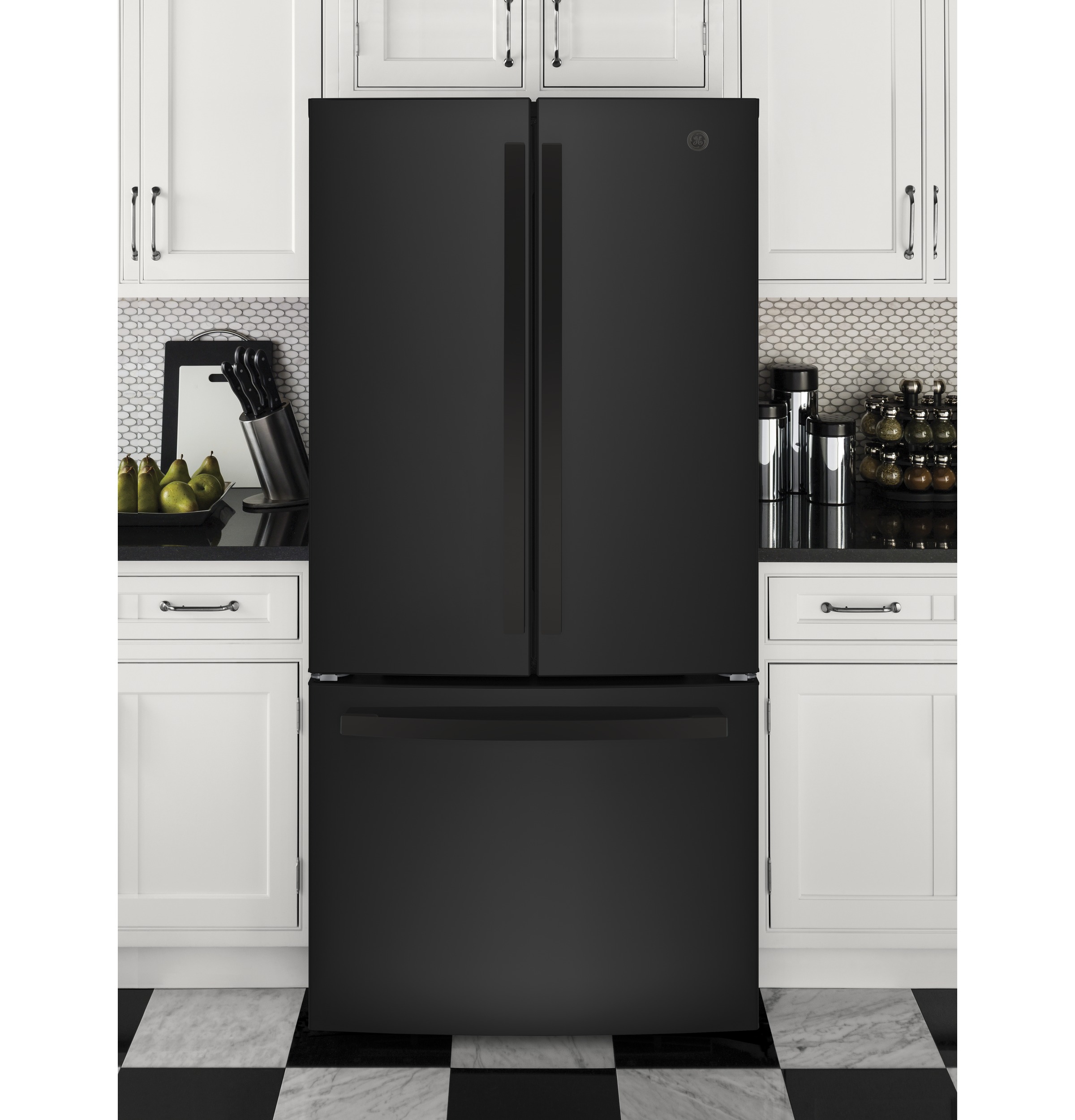 GE GWE19JGLBB GE® ENERGY STAR® 18.6 Cu. Ft. CounterDepth French