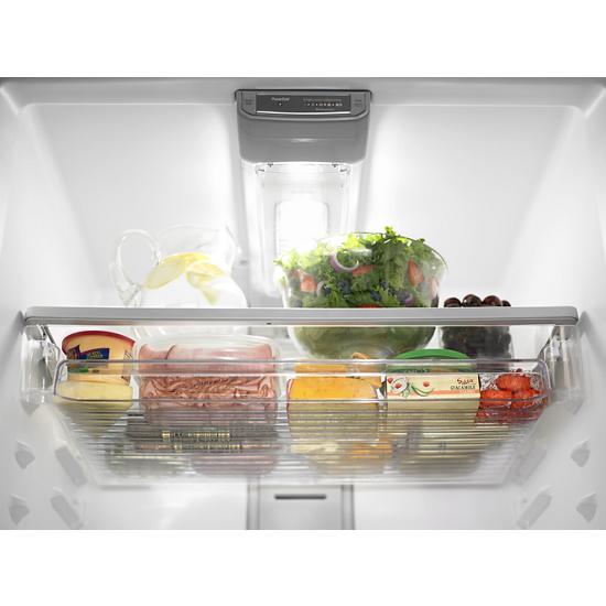 Model: MRT711SMFZ-9 | Maytag 33-Inch Wide Top Freezer Refrigerator with EvenAir™ Cooling Tower- 21 Cu. Ft.