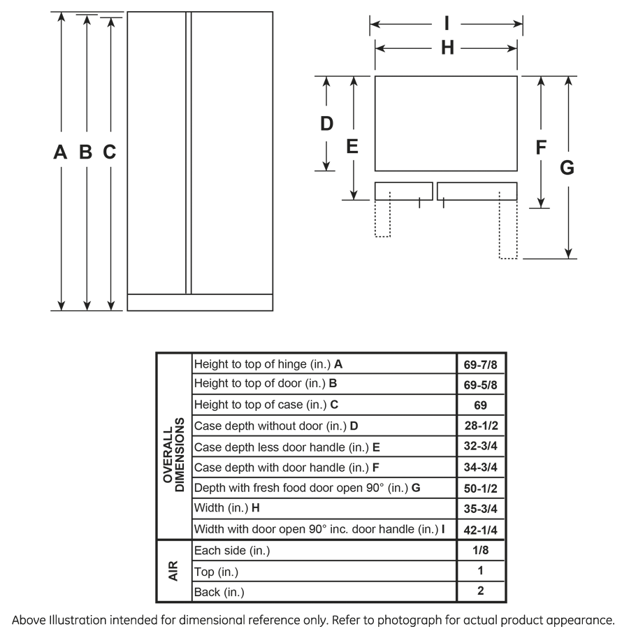 Model: GSS25GYPFS-OB | GE GE® 25.3 Cu. Ft. Side-By-Side Refrigerator