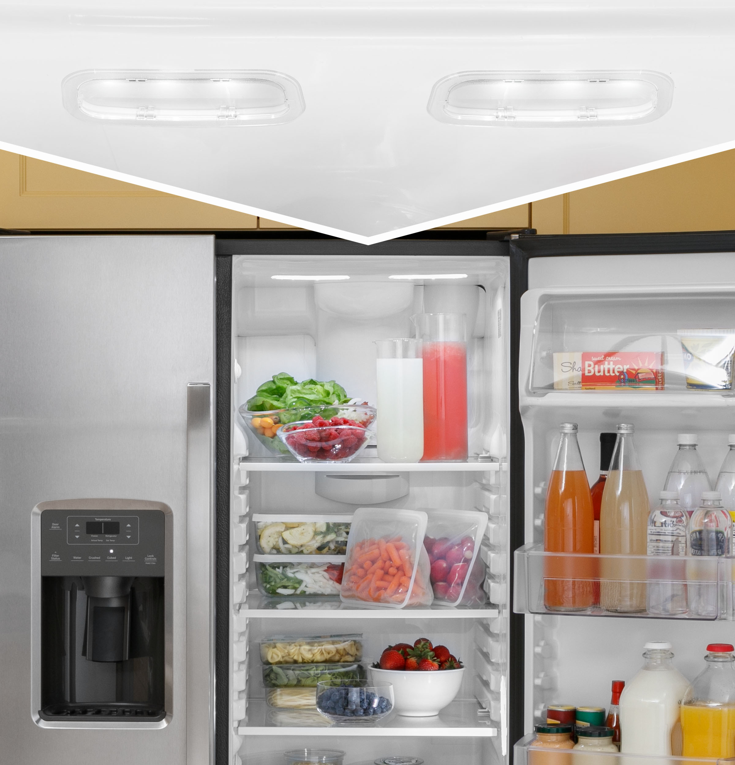 Model: GSS25GMPESSD | GE GE® 25.3 Cu. Ft. Side-By-Side Refrigerator