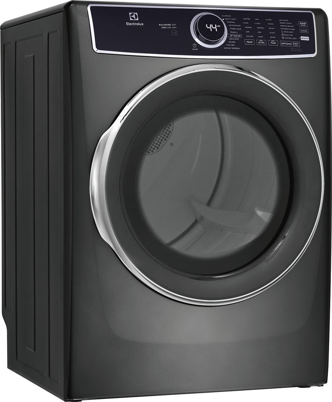Model: ELFE7637BT | Electrolux Front Load Perfect Steam™ Electric Dryer with Balanced Dry™ and Instant Refresh – 8.0 Cu. Ft.