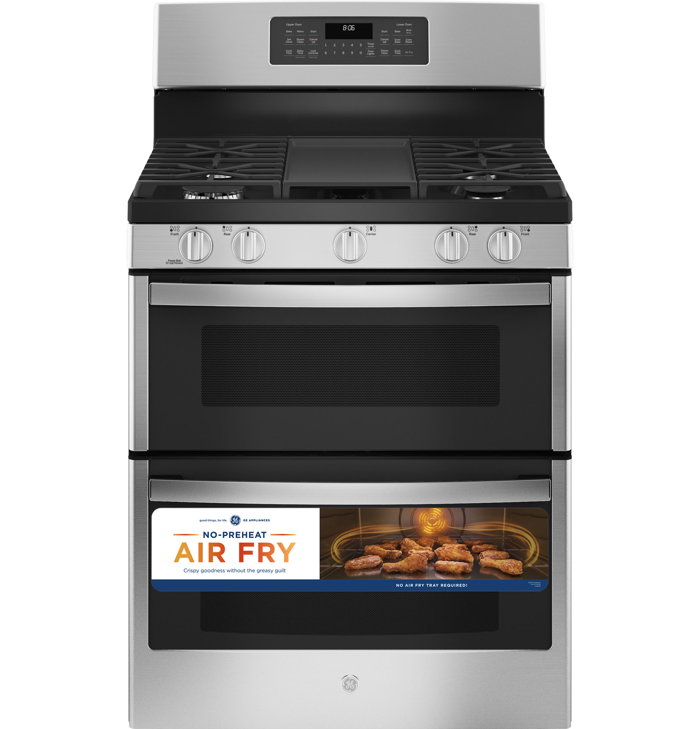 Model: JGBS86SPSS-D | GE GE® 30" Free-Standing Gas Double Oven Convection Range