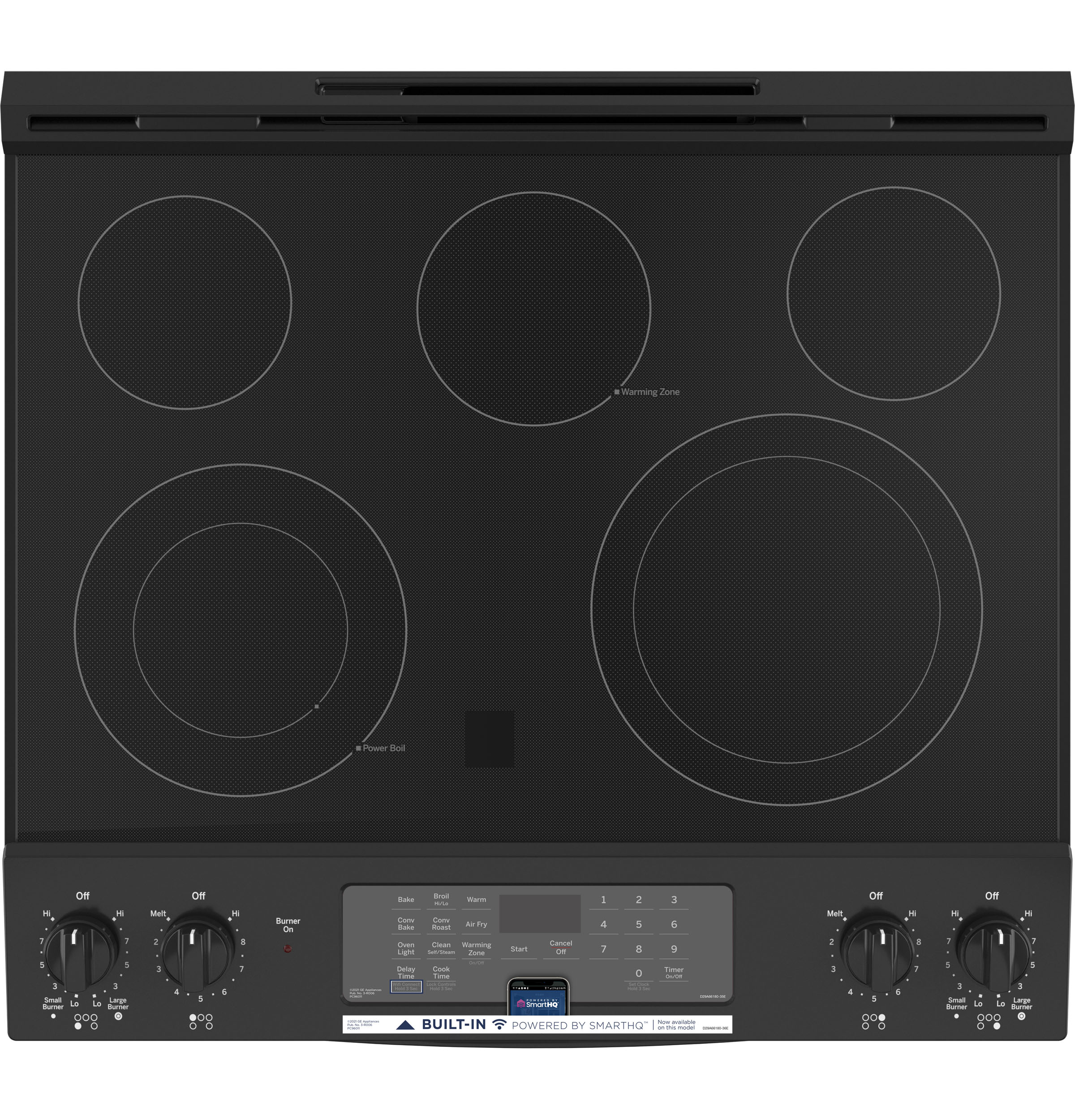 GE JS760DPBB GE® 30" SlideIn Electric Convection Range with No