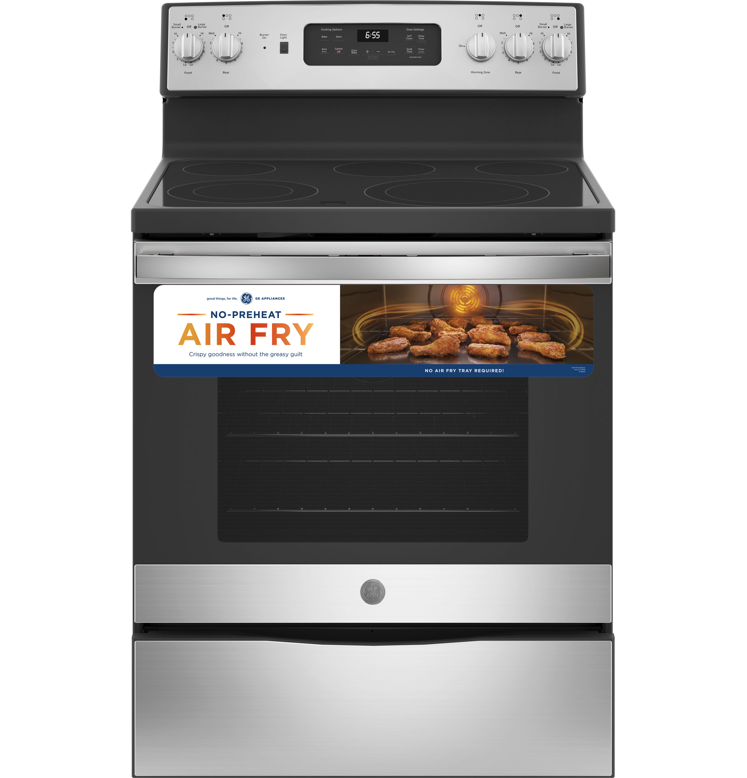 GE JB655YKFS GE® 30" FreeStanding Electric Convection Fingerprint