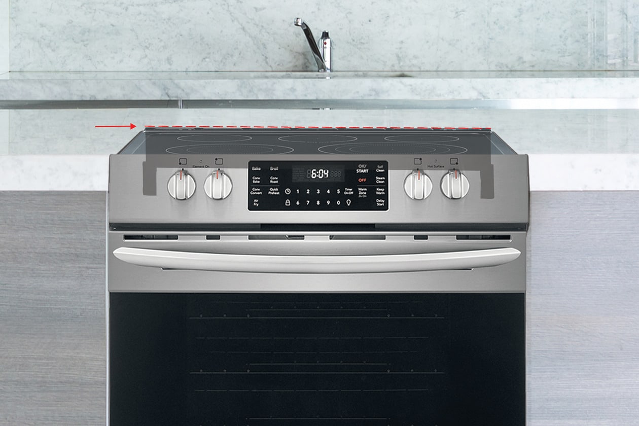 Model: FRIGBKFILL | Frigidaire Front Control Freestanding Range Island Trim