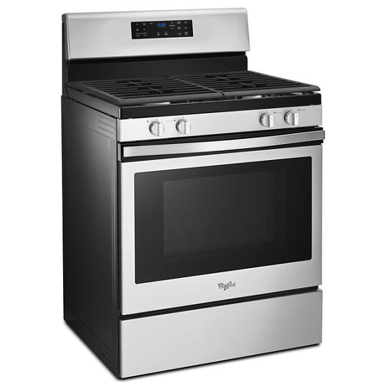 Model: WFG520S0FS | Whirlpool 5.0 cu. ft. Front Control Gas Range with Fan Convection Cooking
